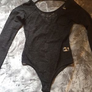 Lace black body suit